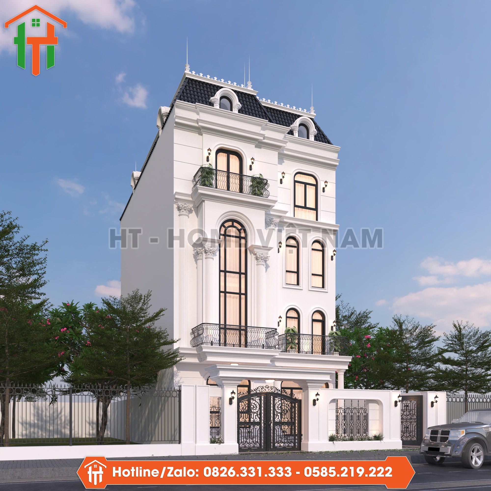 Xây Dựng Nhà Tân Cổ Điển 4 Tầng Chi Phí Hợp Lý