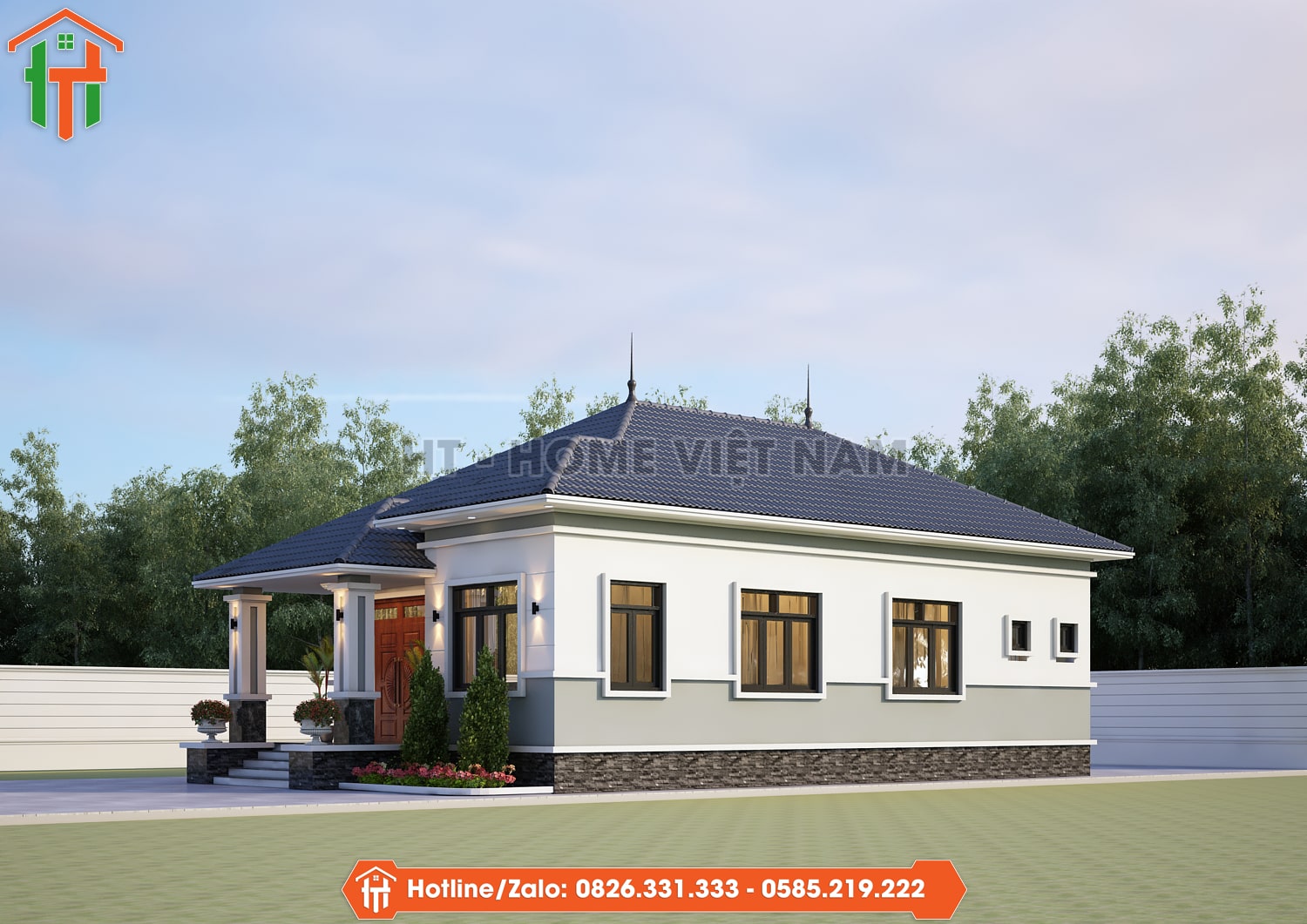 Biệt Thự 1 Tầng Mái Nhật – Giải Pháp Không Gian Đẹp, Tiện Nghi Và Đẳng Cấp