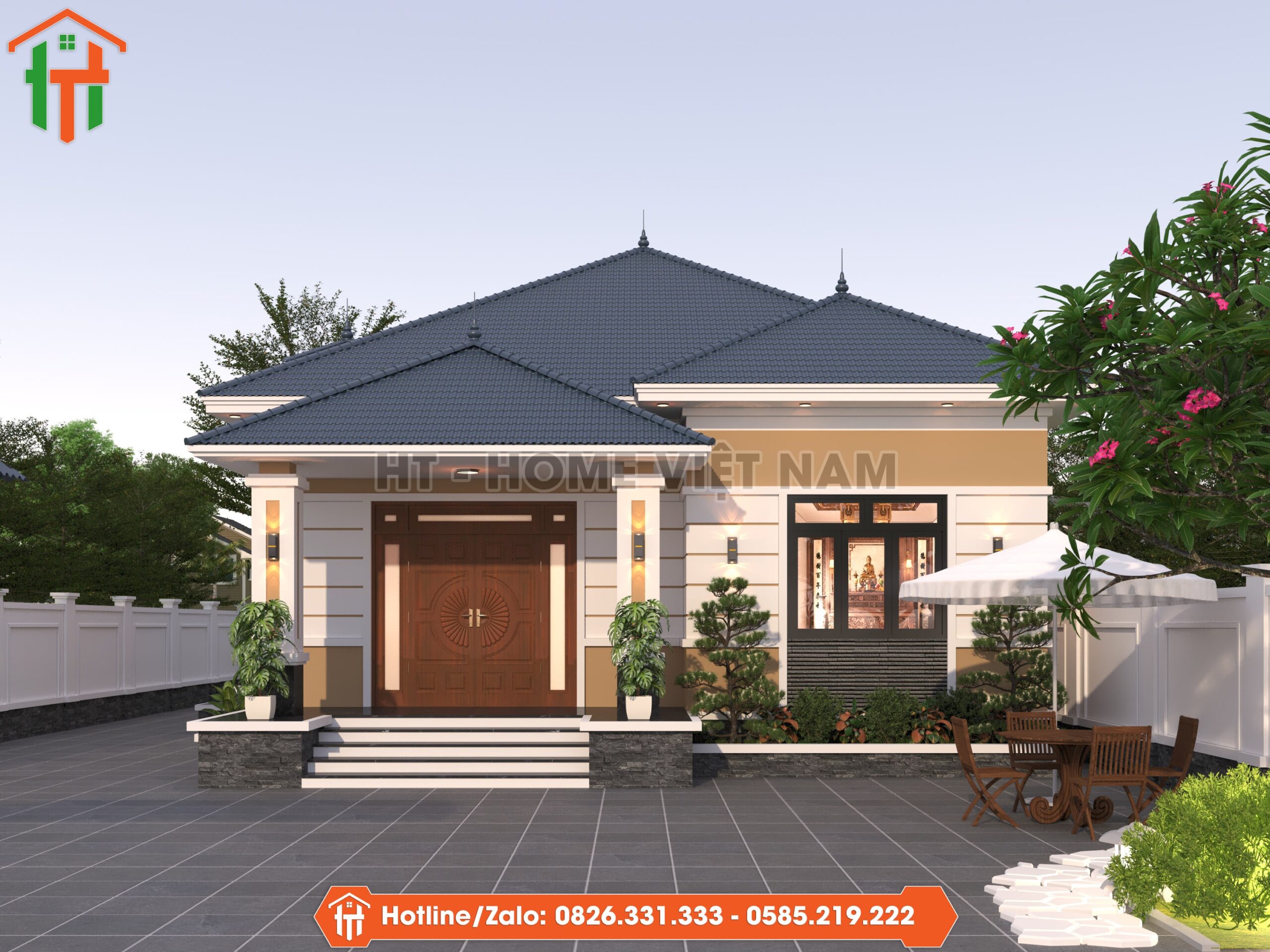 Mẫu Biệt Thự 1 Tầng Gía Gây Sốc Cho Gia Chủ