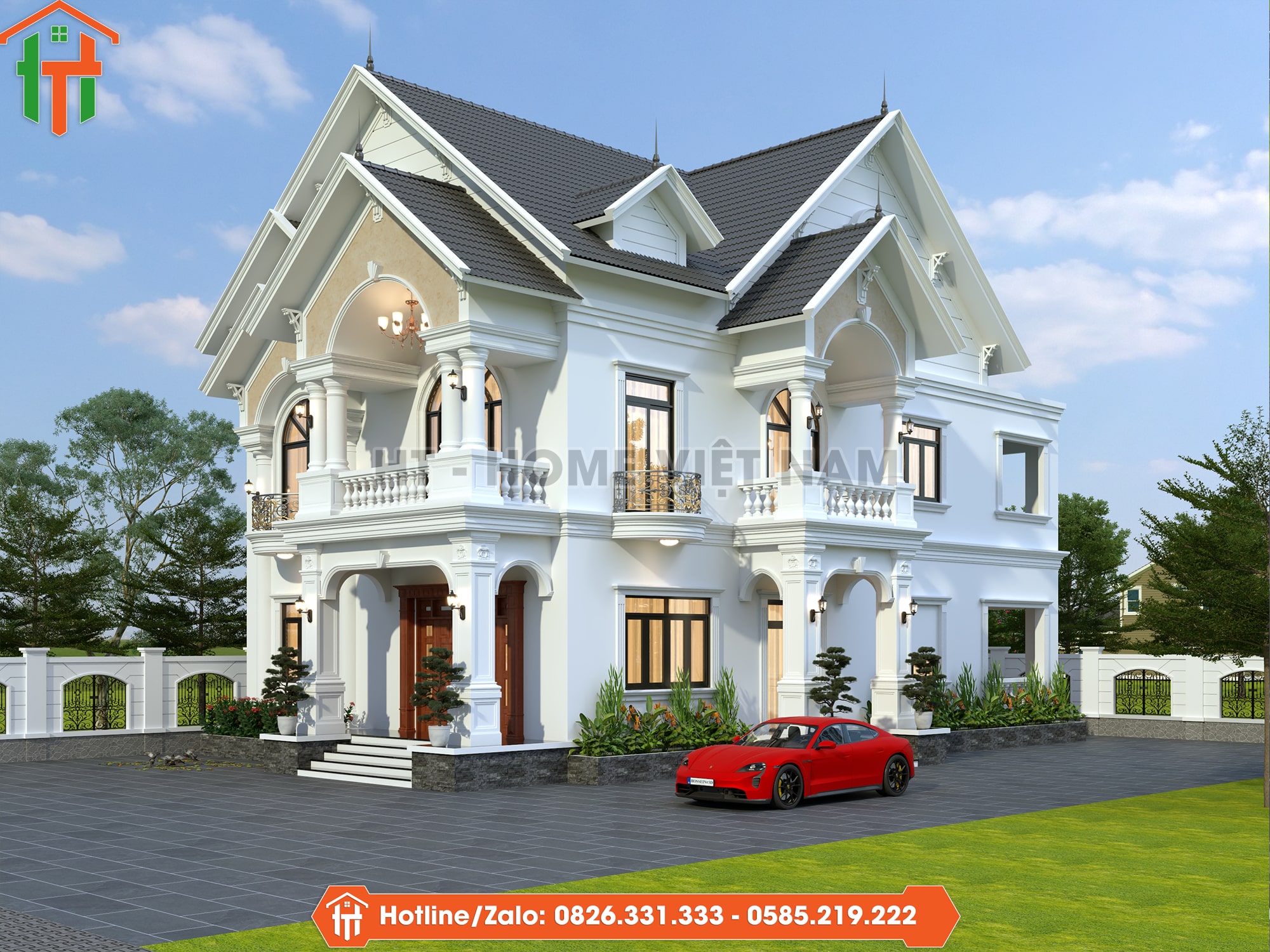 Mẫu Mái Thái 2 Tầng Cuốn Hút Từ Mọi Góc Nhìn
