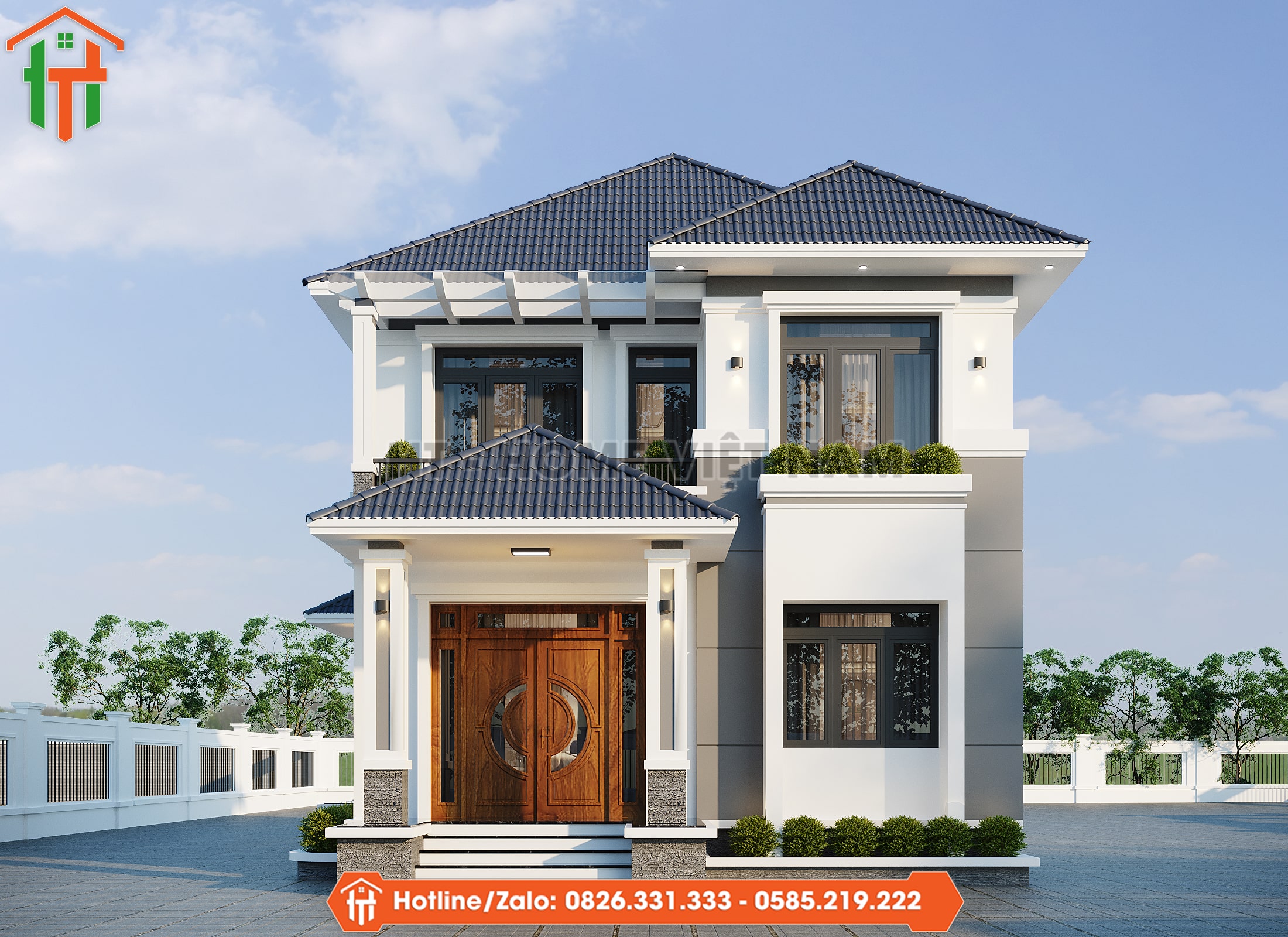 Biệt Thự 2 Tầng Sang Trọng Với Thiết Kế Kiến Trúc Khiến Ai Cũng Trầm Trồ