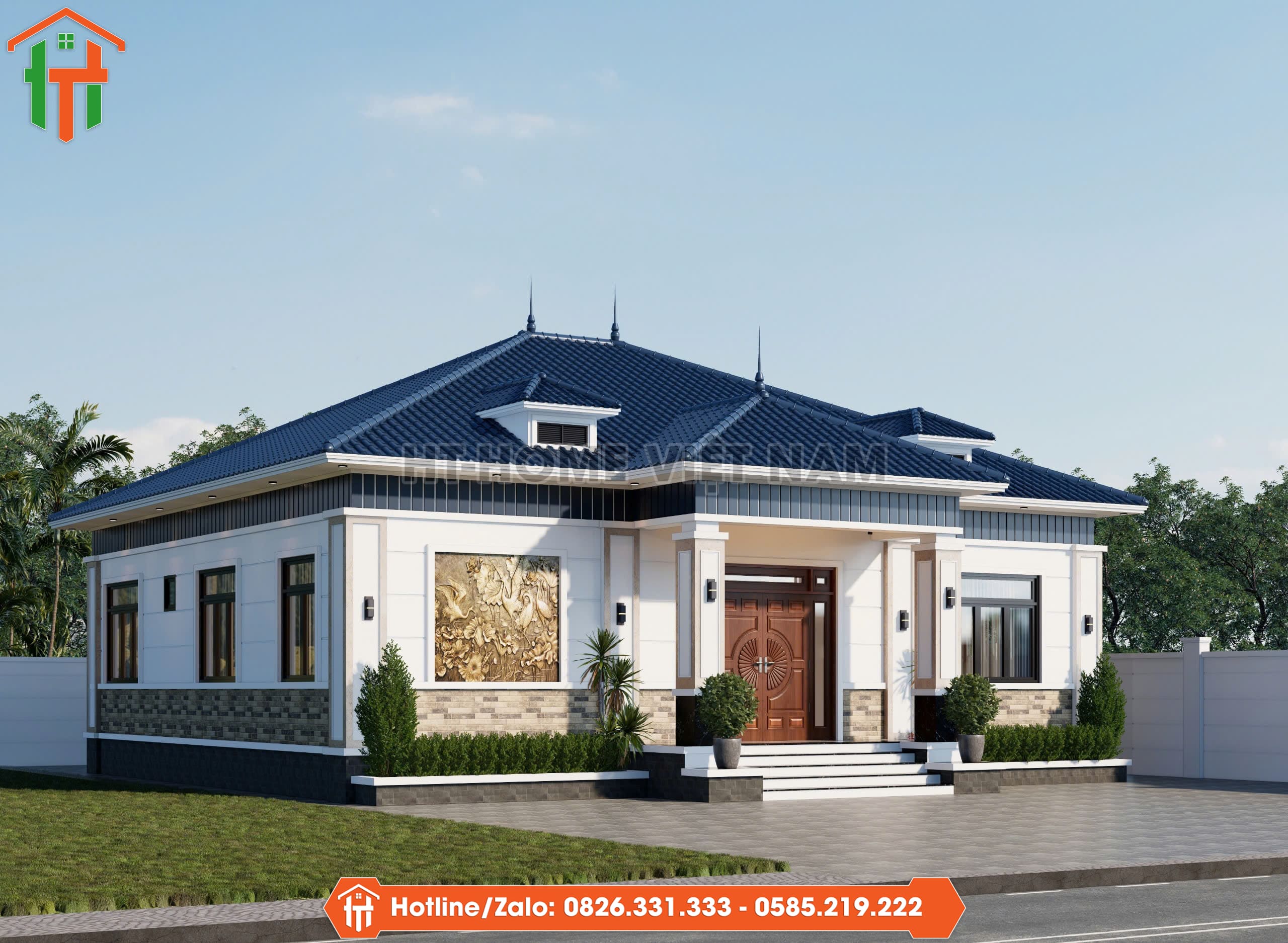 Xây Nhà 1 Tầng Gọn Gàng Đủ Đầy Trong Một Mặt Bằng