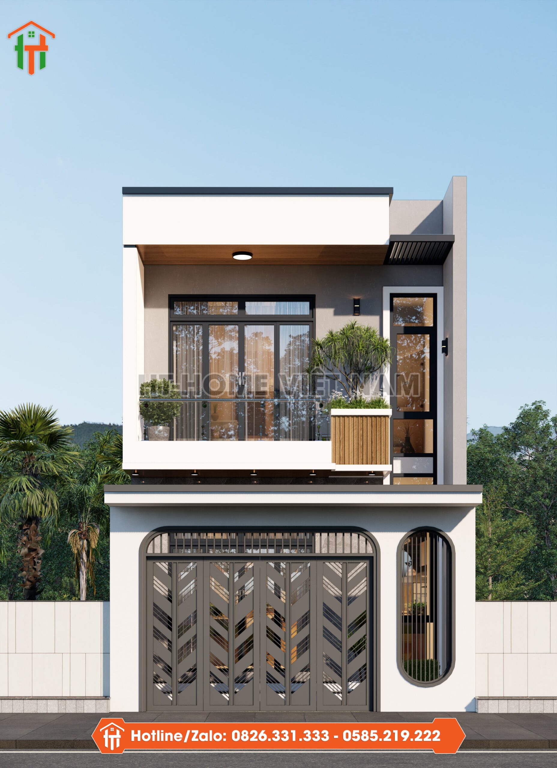 Giải Pháp 72m² Xây Nhà Phố 2 Tầng Thoáng Mát