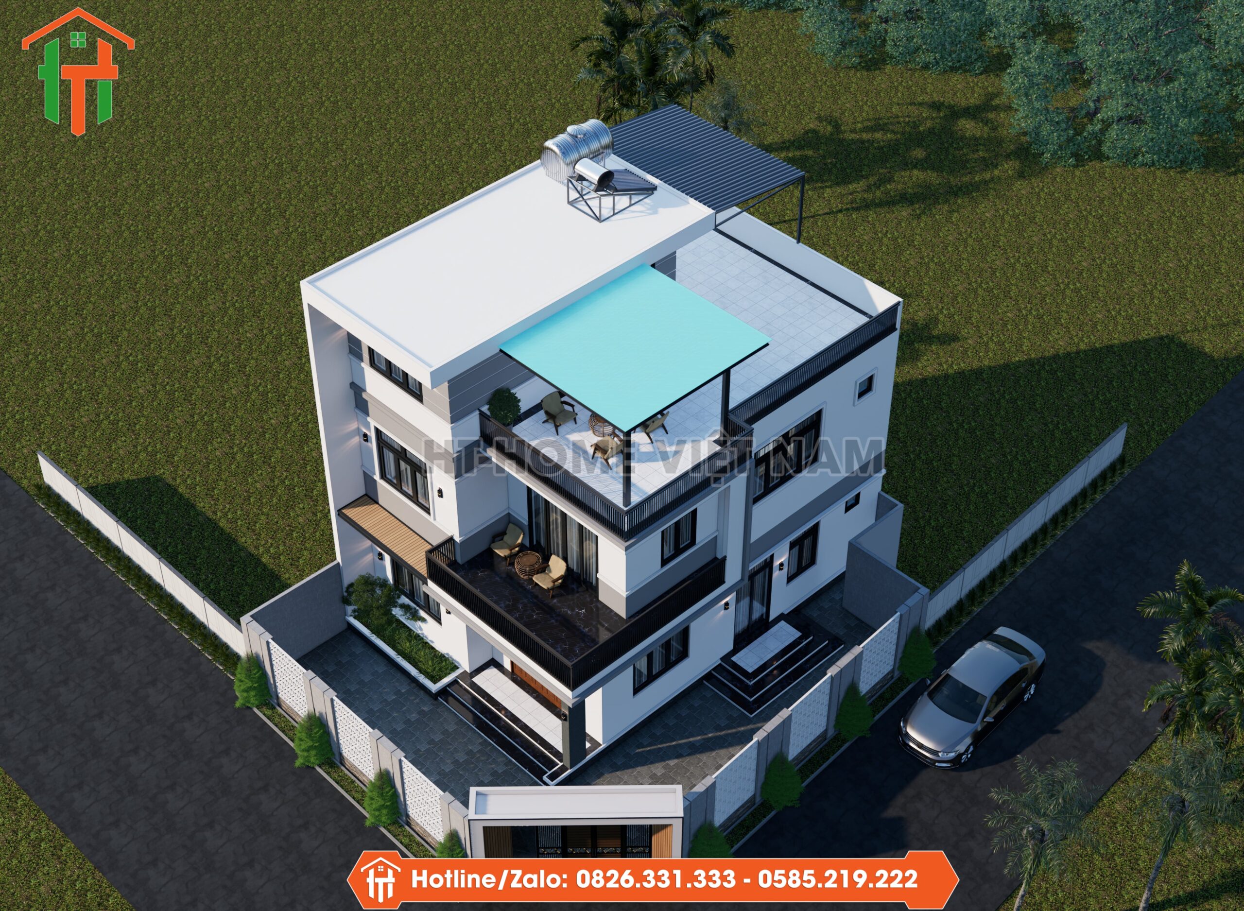 Biệt Thự Cao Tầng Đẹp Gắn Liền Với Tinh Tế Và Hiệu Quả