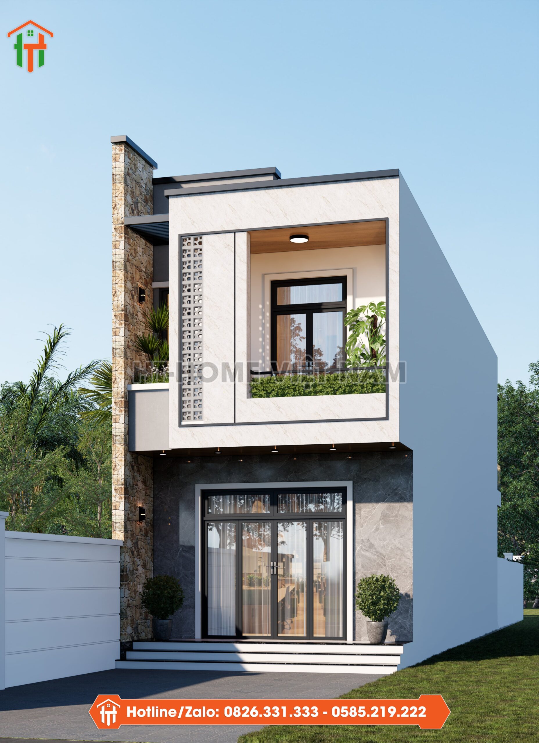 Xây Nhà Phố 2 Tầng Trên Diện Tích 80m2 Tại Ninh Bình