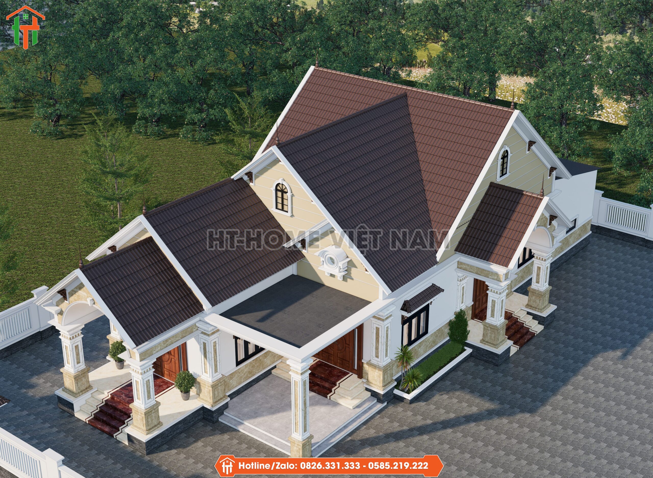 Top Nhà Mái Thái Đẹp 230m2 Sang Trọng Chuẩn Biệt Thự Vườn