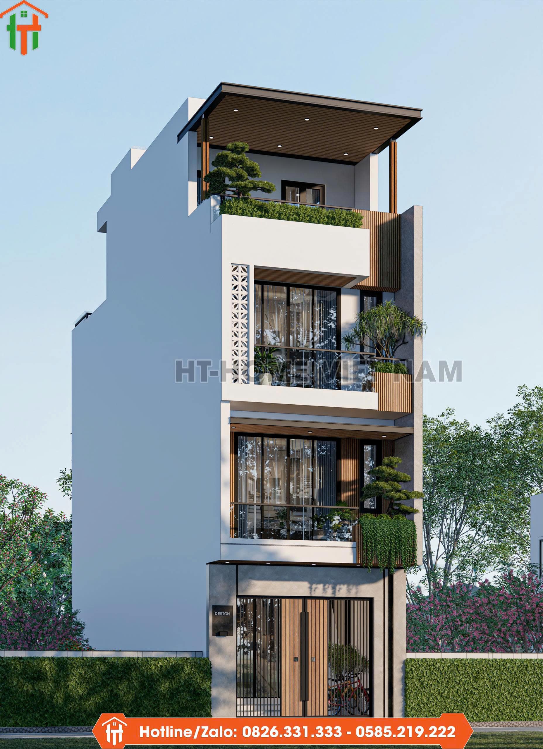 Nhà Phố 4 Tầng Hiện Đại Dành Cho Gia Chủ Trẻ