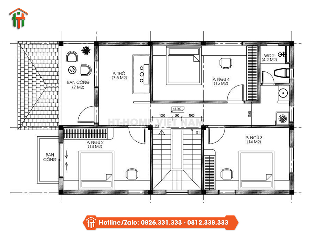 Dự Án Thiết Kế Nhà 2 Tầng Mái Nhật Cho Gia Đình Anh Tuấn Tại Phú Thọ