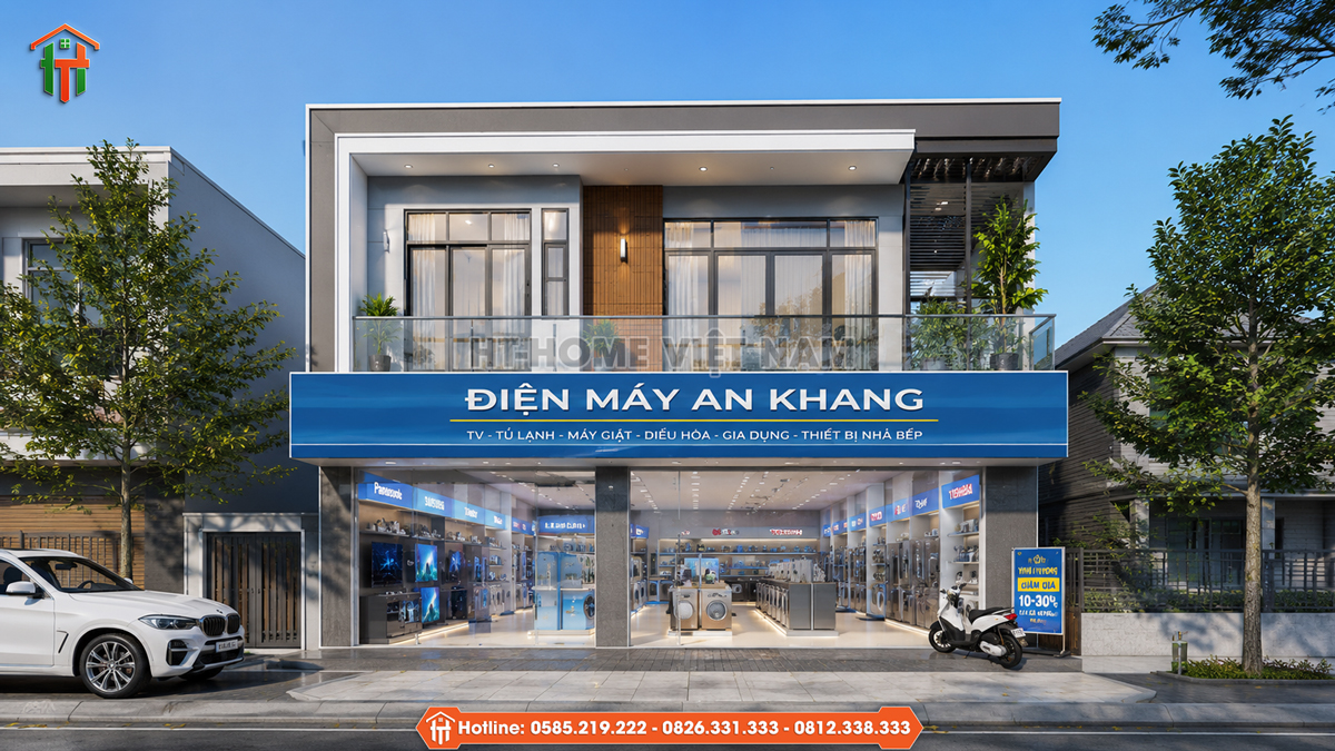 Dự Án Thiết Kế Nhà Phố 2 Tầng Hiện Đại Kết Hợp Kinh Doanh Tại Bắc Ninh