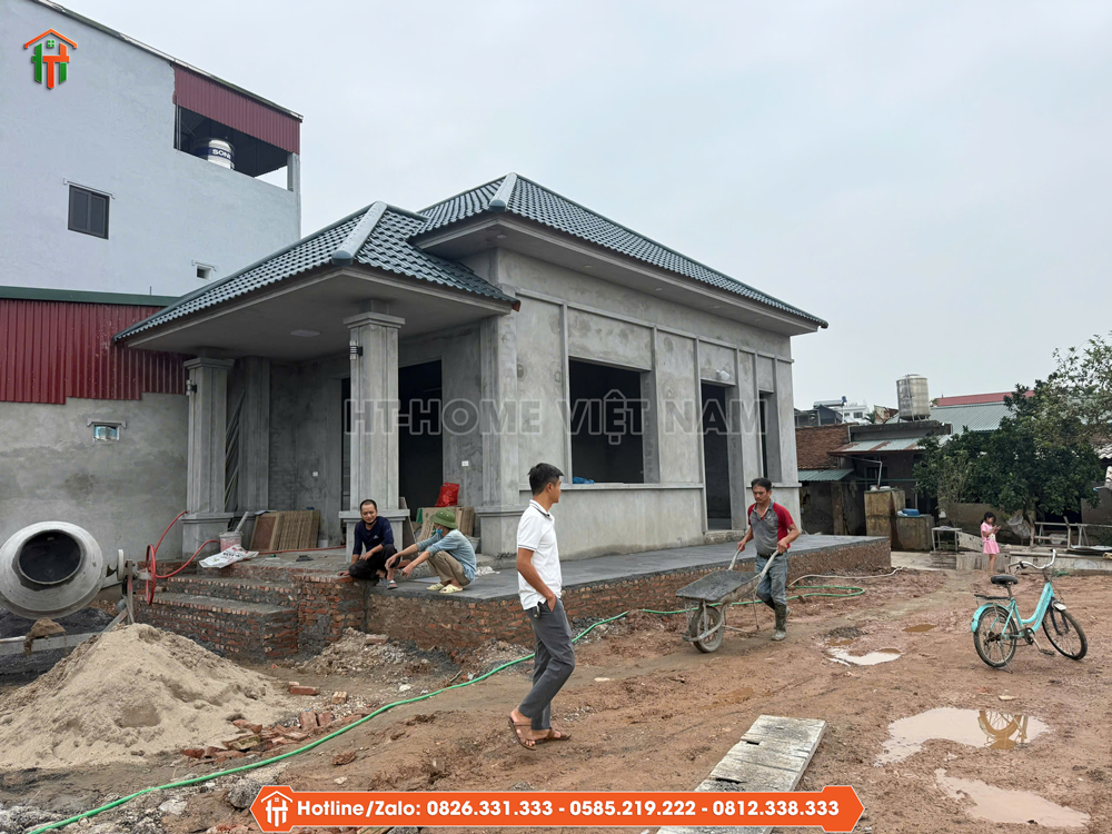 Hoàn Thiện Nhà Mái Nhật 1 Tầng Nhỏ Xinh Tại Hà Nội