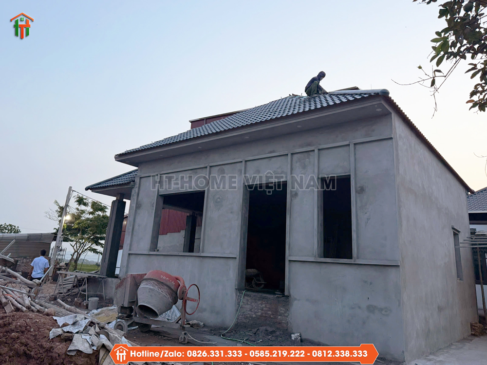 Hoàn Thiện Nhà Mái Nhật 1 Tầng Nhỏ Xinh Tại Hà Nội