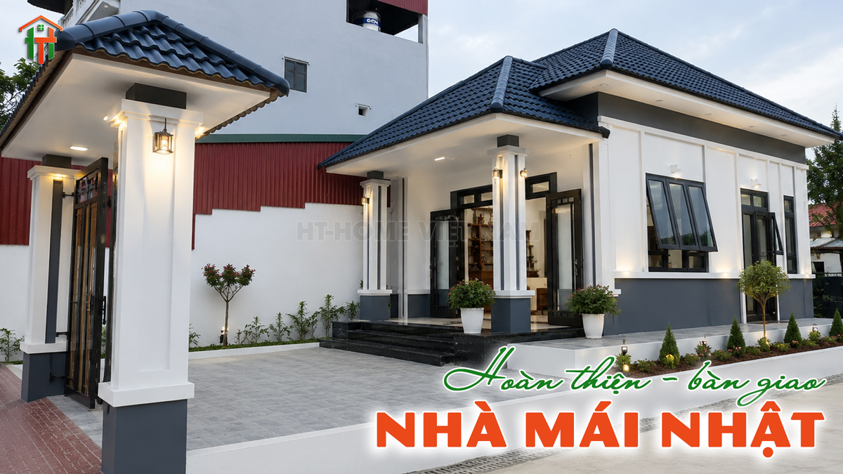 Hoàn Thiện Nhà Mái Nhật 1 Tầng Nhỏ Xinh Tại Hà Nội