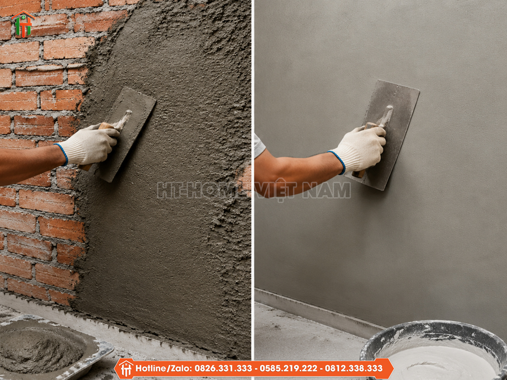 Phân Biệt Trát Tường Nóng Và Trát Tường Lạnh Trong Xây Nhà