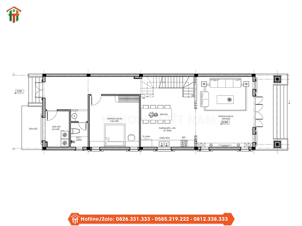 Dự Án Thiết Kế Nhà Mái Nhật Tân Cổ Điển 2 Tầng Tại Ninh Bình