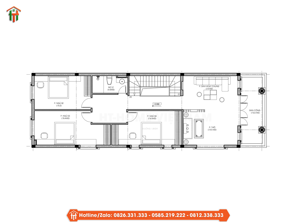 Dự Án Thiết Kế Nhà Mái Nhật Tân Cổ Điển 2 Tầng Tại Ninh Bình