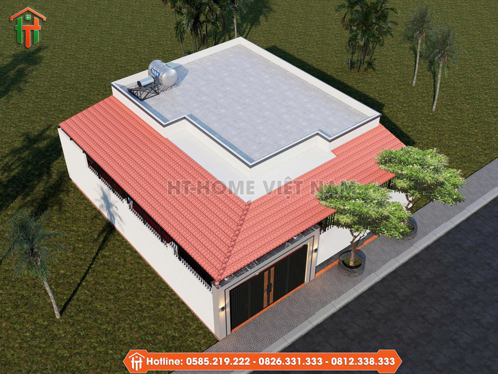 Dự Án Thiết Kế Nhà Mái Bằng 1 Tầng Tối Ưu Công Năng Tại Thanh Hóa
