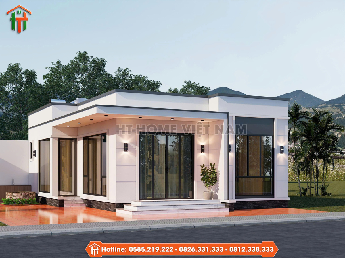 Dự Án Thiết Kế Nhà Mái Bằng 1 Tầng Tối Ưu Công Năng Tại Thanh Hóa