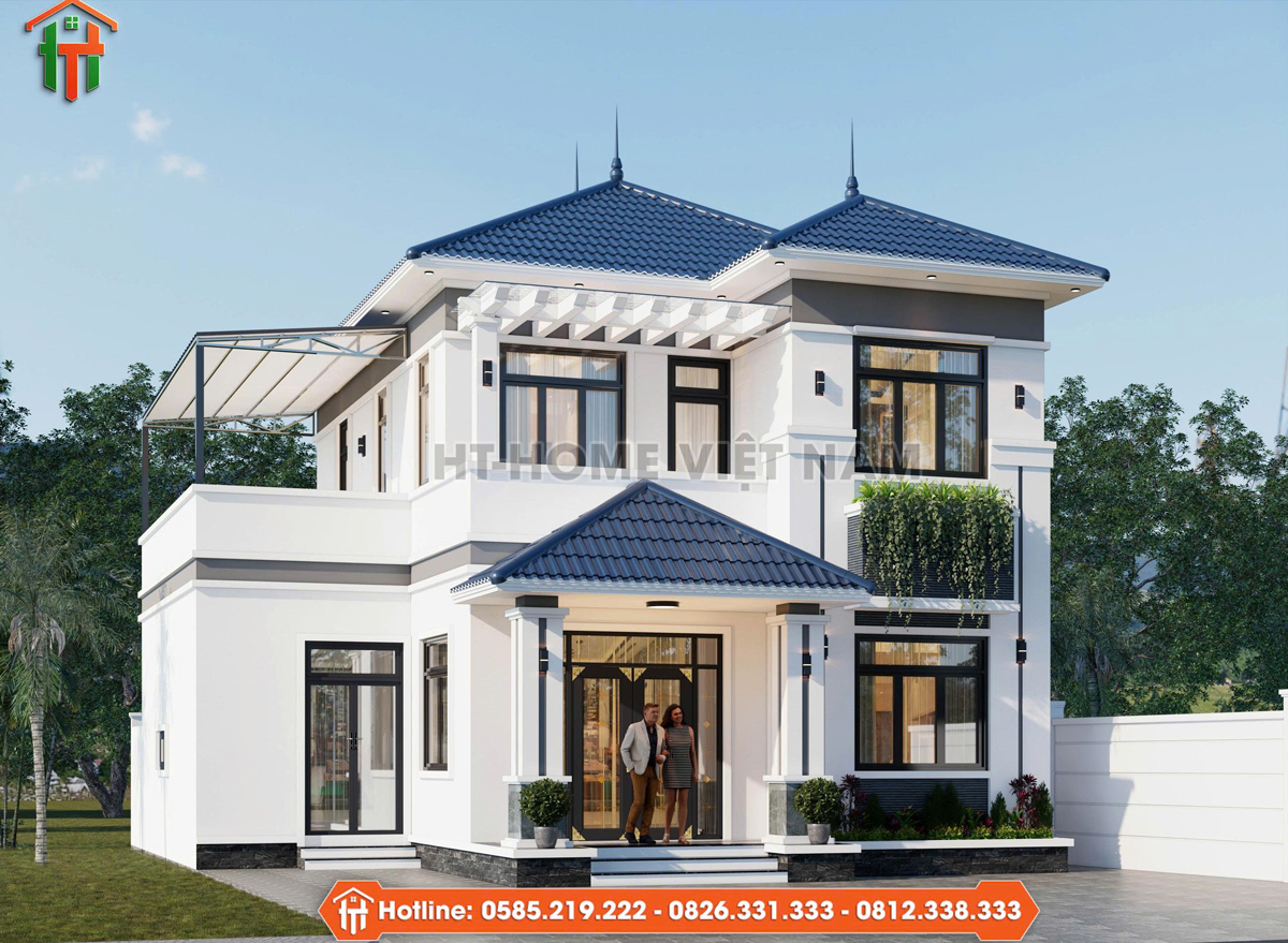 Dự Án Thiết Kế Nhà Mái Nhật 2 Tầng Đẹp Đủ Công Năng Tại Hải Phòng